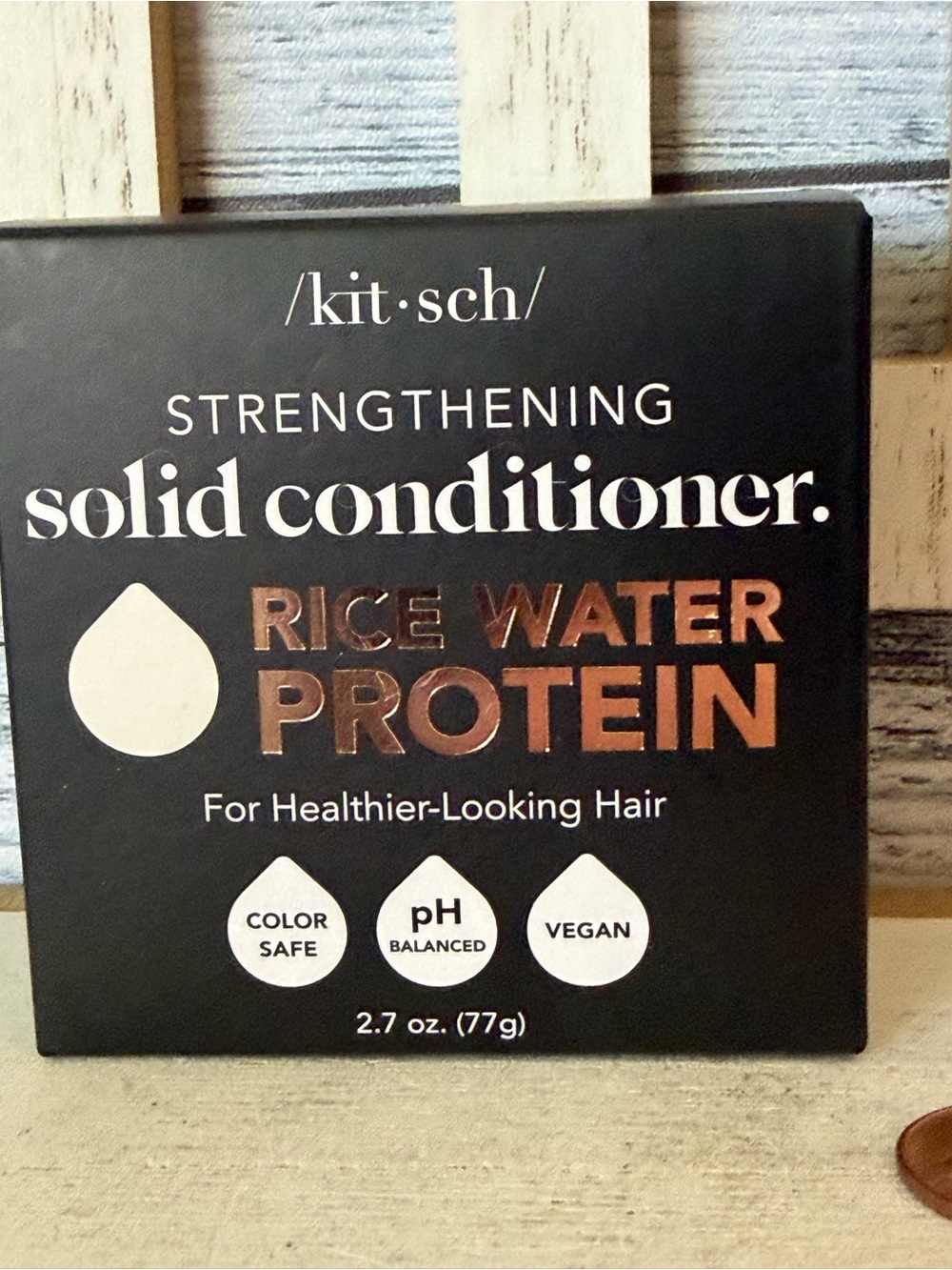 Kitsch Rice Water Protein Strengthening Solid Conditioner Bar For Hair 2.7oz New
